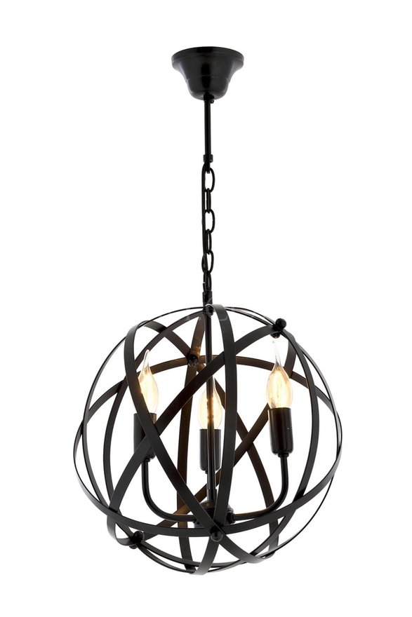 Luxury L-4183-3BSY Black Boyalı Modern Chandelier E14 Metal 36cm - 1