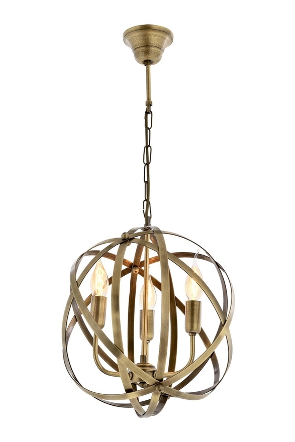 Luxury L-4183-3E Eskitme Kaplama Modern Chandelier E14 Metal 36cm - 1