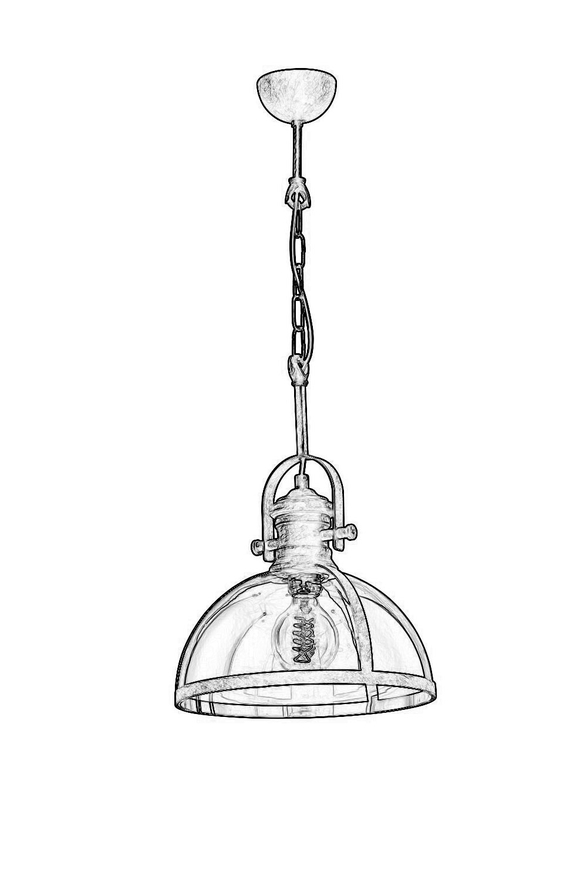 Luxury L-5063-1BSY Black Boyalı Modern Chandelier E27 Metal Cam 30cm - 2
