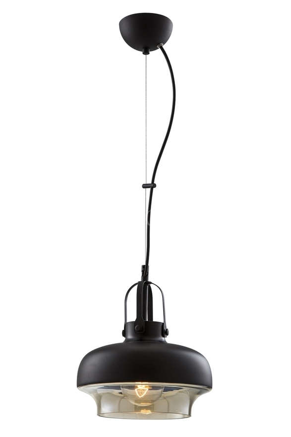 Luxury L-5064-1BSY Black Boyalı Modern Chandelier E27 Metal Cam 25cm - Luxury Avize ve Aydınlatma