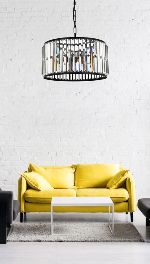 Luxury L-60029-3BSY Black Boyalı Modern Chandelier E27 Metal Kristal 40cm - 4