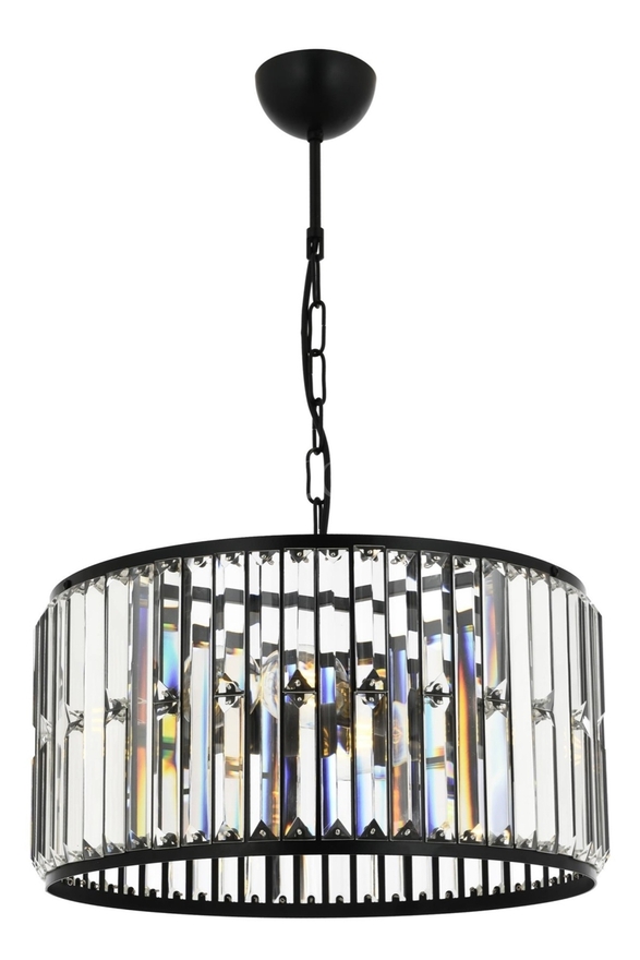 Luxury L-60029-3BSY Black Boyalı Modern Chandelier E27 Metal Kristal 40cm - 1