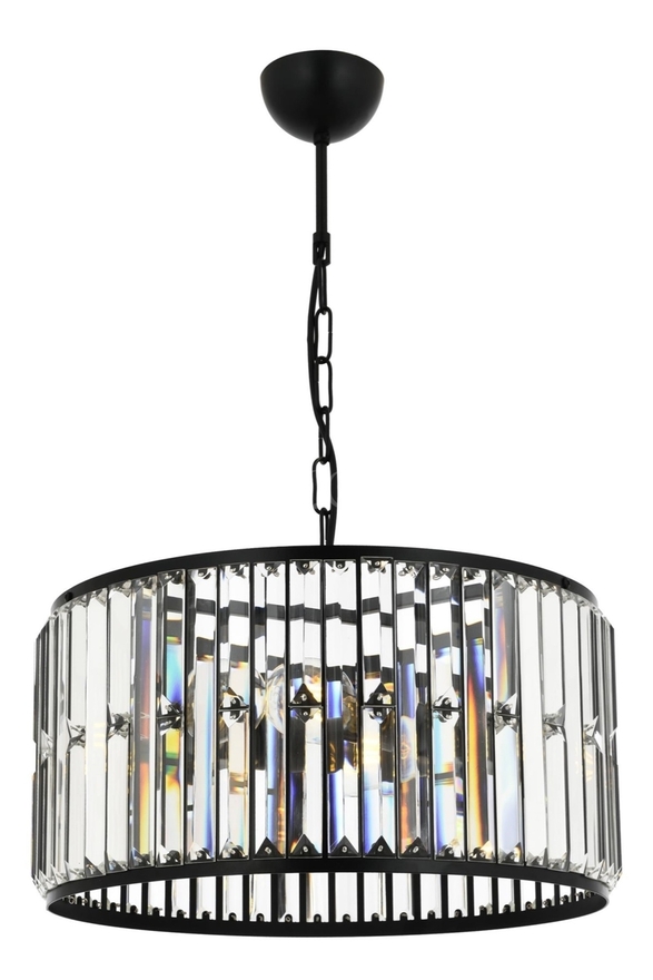 Luxury L-60029-3BSY Black Boyalı Modern Chandelier E27 Metal Kristal 40cm - 1