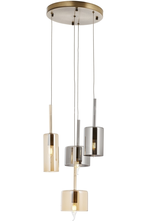 Luxury L-60043-4ET-BF Eskitme Kaplama Modern Chandelier E14 Metal Cam 35cm - Luxury Avize ve Aydınlatma