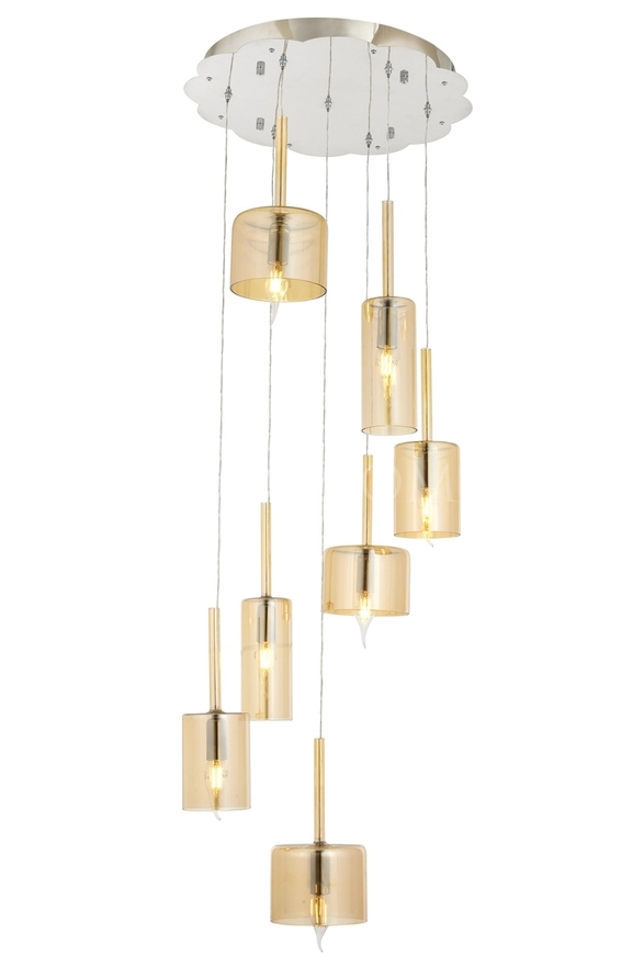 Luxury L-60043-7KT Krom Kaplama Modern Chandelier E14 Metal Cam 45cm - Luxury Avize ve Aydınlatma