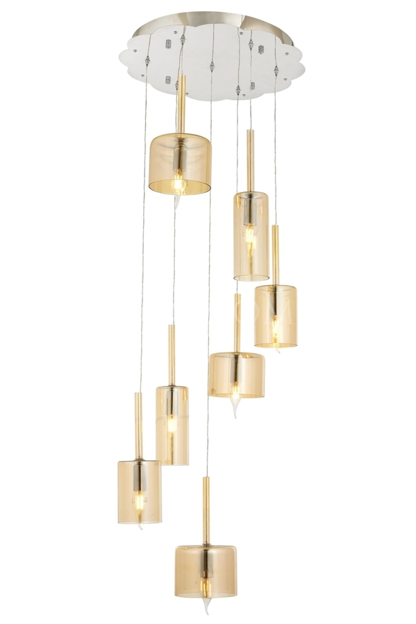 Luxury L-60043-7KT Krom Kaplama Modern Chandelier E14 Metal Cam 45cm - 1