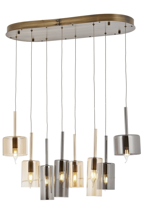 Luxury L-60043-E-ELLIPSE-BF Eskitme Kaplama Modern Chandelier E14 Metal Cam 70x35cm - 1