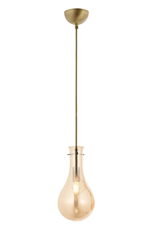Luxury L-60092-1E Eskitme Kaplama Modern Chandelier E14 Metal Cam 15cm - 1