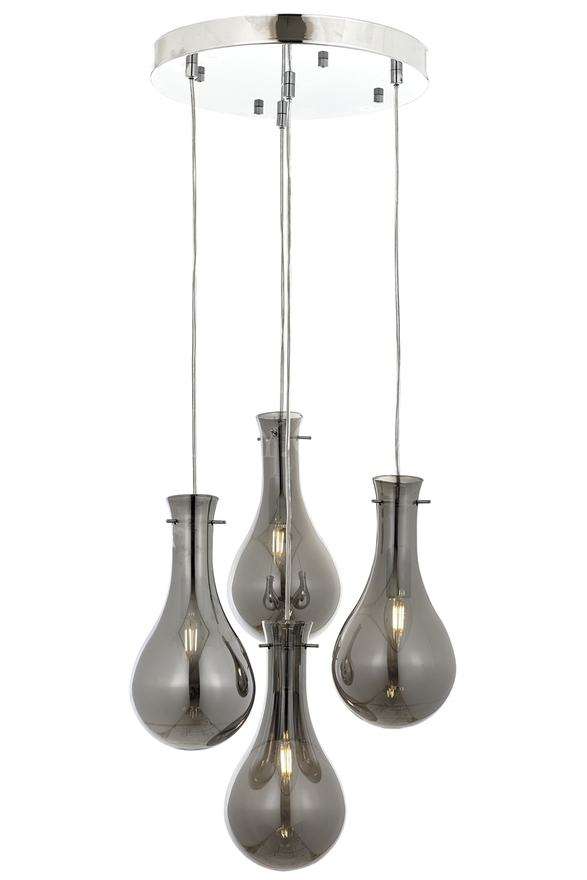 Luxury L-60092-4KT Krom Kaplama Modern Chandelier E14 Metal Cam 40cm - 1