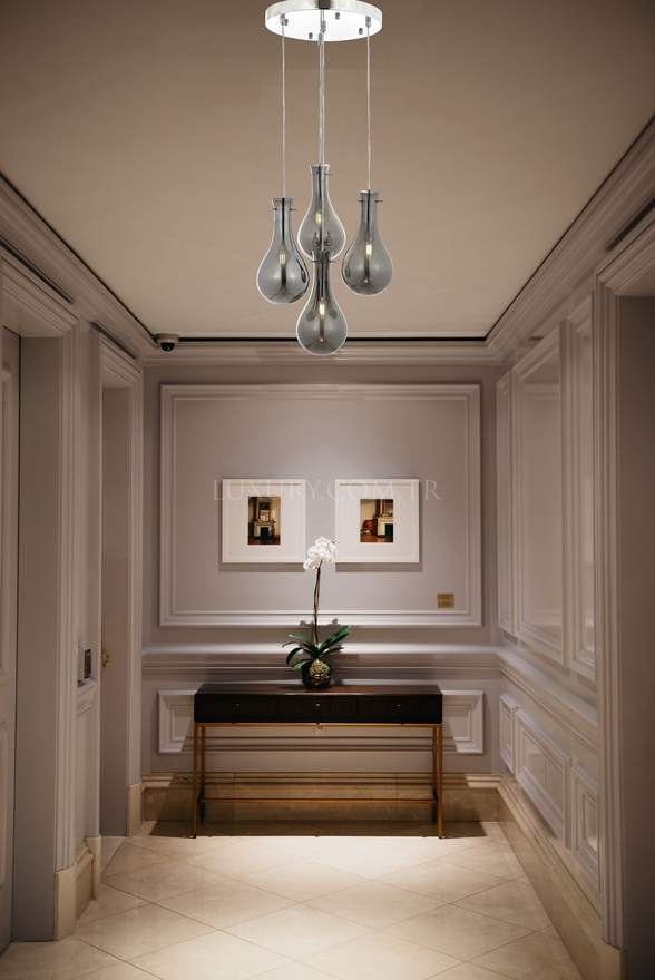 Luxury L-60092-4KT Krom Kaplama Modern Chandelier E14 Metal Cam 40cm - 2