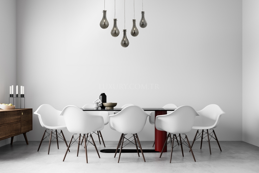 Luxury L-60092-5KY Krom Kaplama Modern Chandelier E14 Metal Cam 80x15cm - 2
