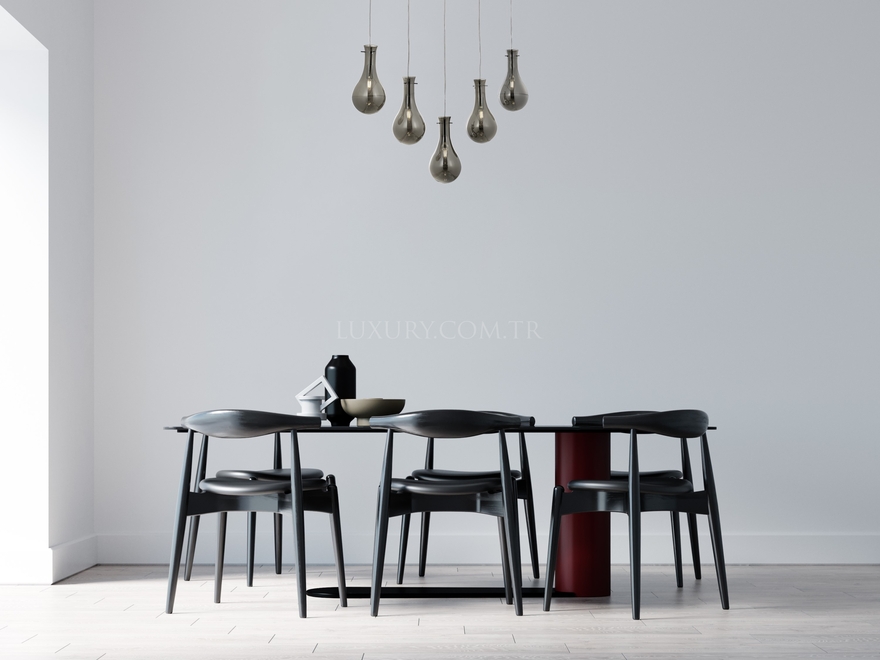 Luxury L-60092-5KY Krom Kaplama Modern Chandelier E14 Metal Cam 80x15cm - 4