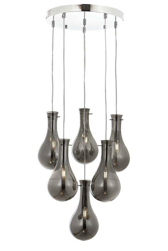Luxury L-60092-6KT Krom Kaplama Modern Chandelier E14 Metal Cam 50cm - 1