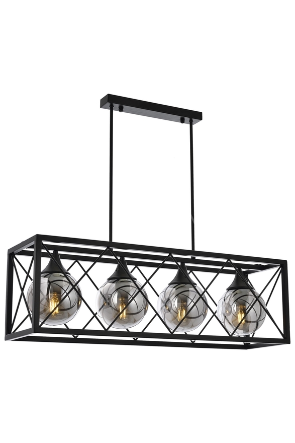 Luxury L-60127-4Y-BSY Black Boyalı Modern Chandelier E27 Metal Cam 80x25cm - Luxury Avize ve Aydınlatma
