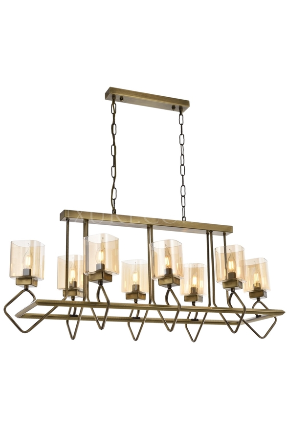 Luxury L-60135-8E-YM Eskitme Kaplama Modern Chandelier E14 Metal Cam 105x40cm - 1