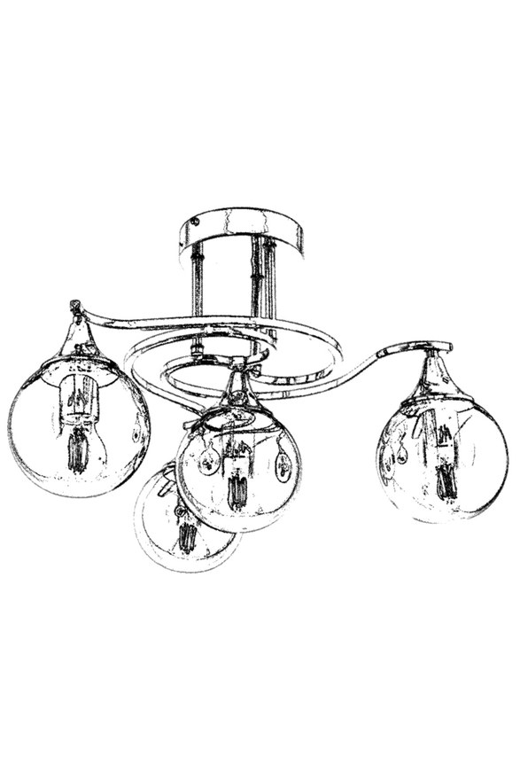 Luxury L-60156-4K Krom Kaplama Modern Chandelier E27 Metal Cam 55cm - 2