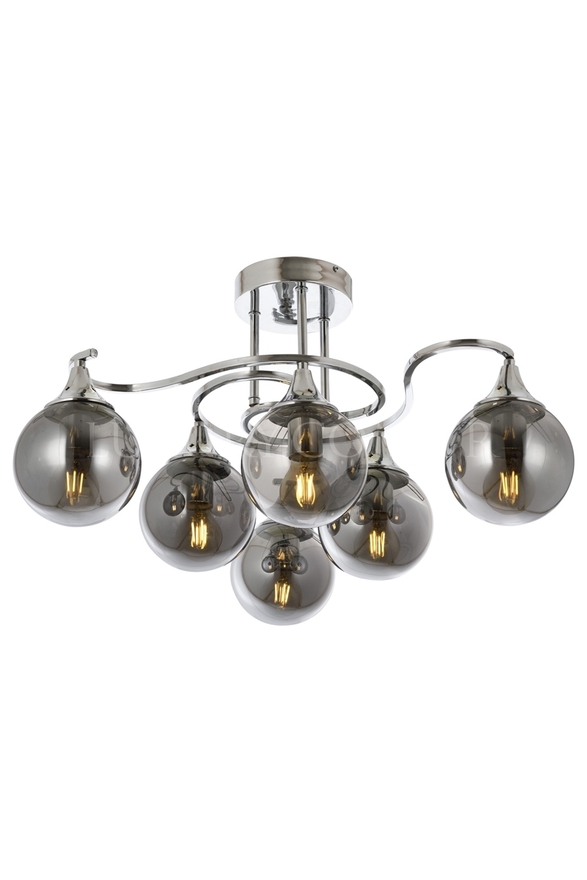 Luxury L-60156-6K Krom Kaplama Modern Chandelier E27 Metal Cam 60cm - 1