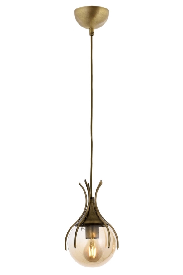 Luxury L-60161-1E Eskitme Kaplama Modern Chandelier E27 Metal Cam 13cm - 1