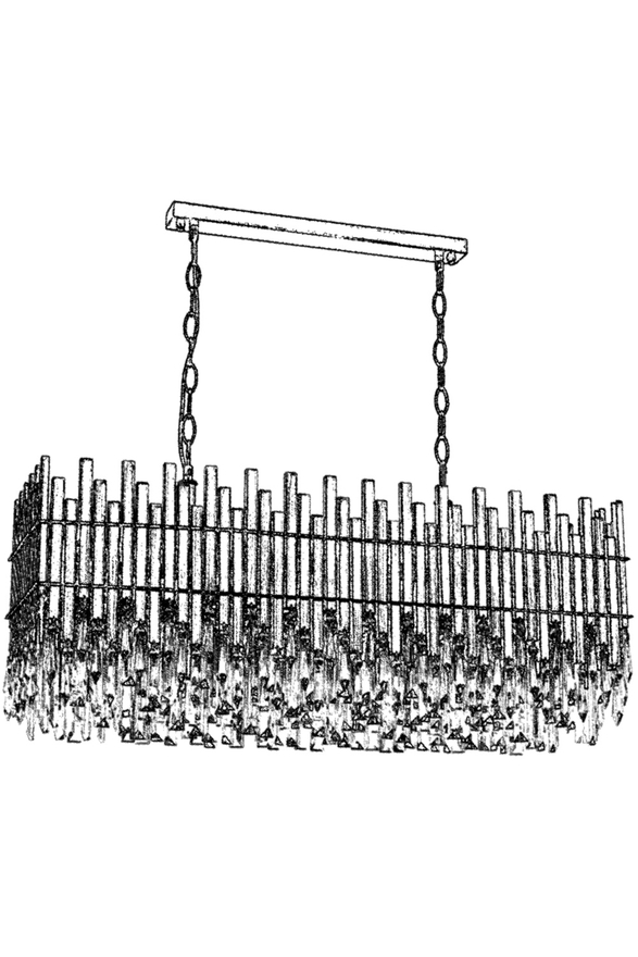 Luxury L-60162-E100X35 Eskitme Kaplama Classic Chandelier E27 Metal Kristal 100x35cm - 2