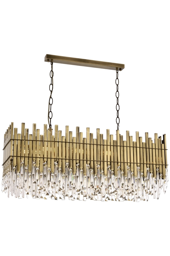 Luxury L-60162-E100X35 Eskitme Kaplama Classic Chandelier E27 Metal Kristal 100x35cm - 1