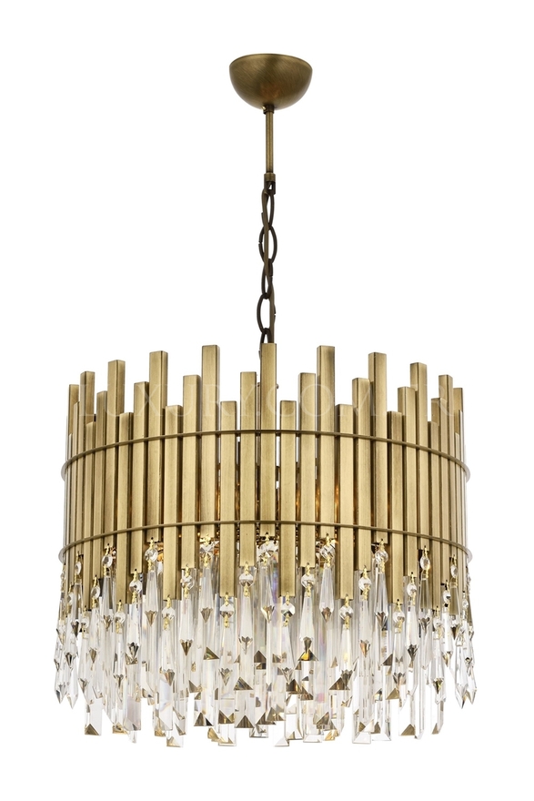 Luxury L-60162-E40 Eskitme Kaplama Classic Chandelier E27 Metal Kristal 40cm - 1