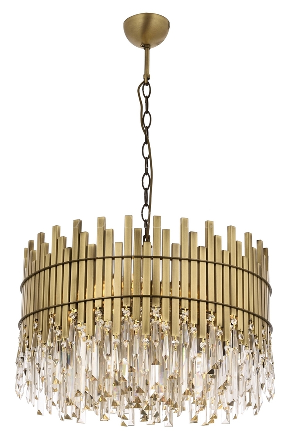 Luxury L-60162-E60 Eskitme Kaplama Classic Chandelier E27 Metal Kristal 60cm - 1