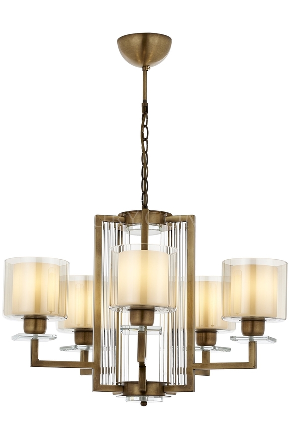 Luxury L-60190-5E Eskitme Kaplama Modern Chandelier E27 Metal Cam 70cm - 1