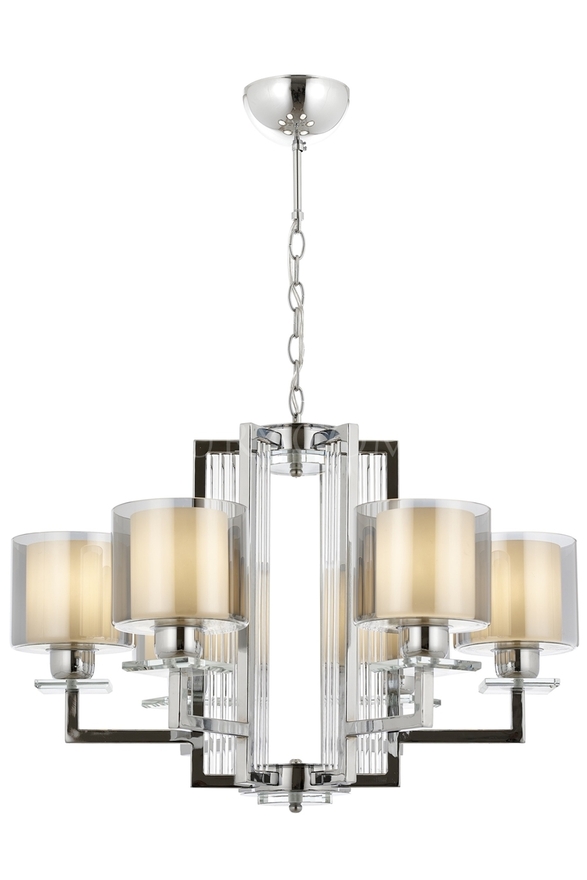 Luxury L-60190-6K Krom Kaplama Modern Chandelier E27 Metal Cam 70cm - 1