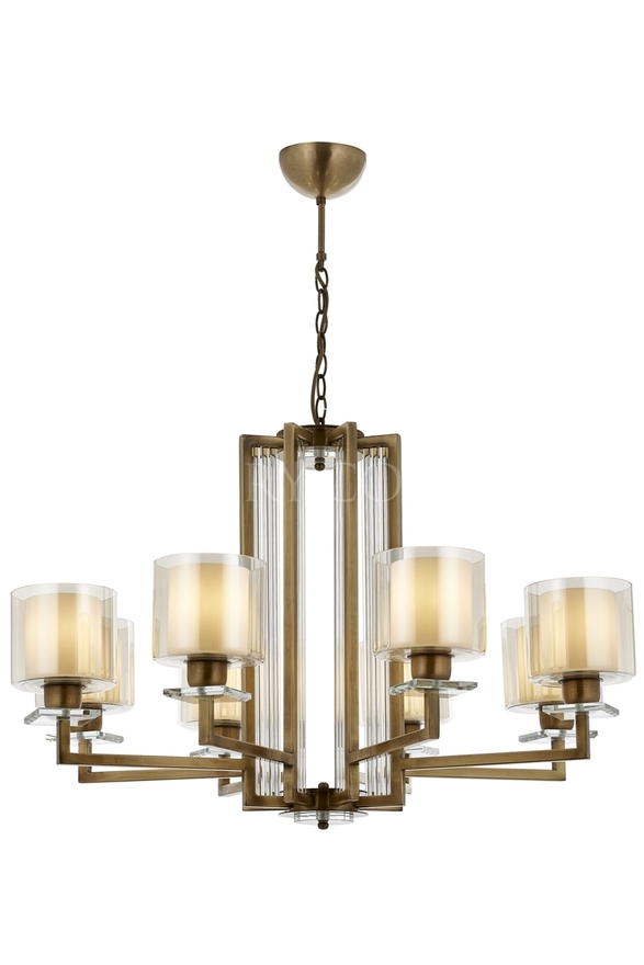 Luxury L-60190-8E Eskitme Kaplama Modern Chandelier E27 Metal Cam 80cm - Luxury Avize ve Aydınlatma