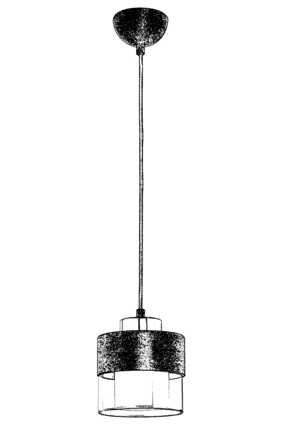 Luxury L-60193-1CPR Bakır Patina Boyalı Modern Chandelier E27 Metal Cam 15cm - 2