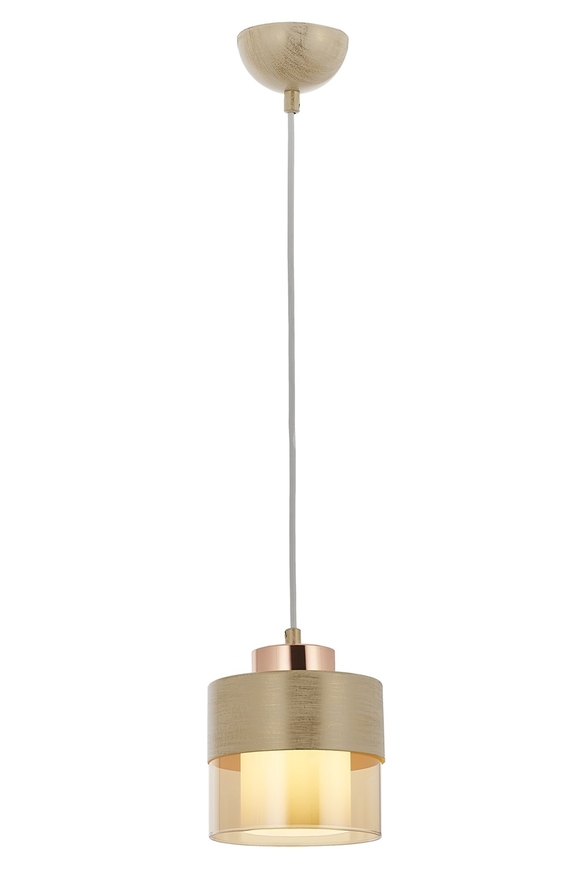 Luxury L-60193-1KRM Krem Boyalı Modern Chandelier E27 Metal Cam 15cm - 1