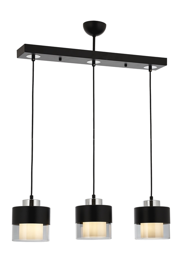 Luxury L-60193-3Y-BSY Black Boyalı Modern Chandelier E27 Metal Cam 70x15cm - 1