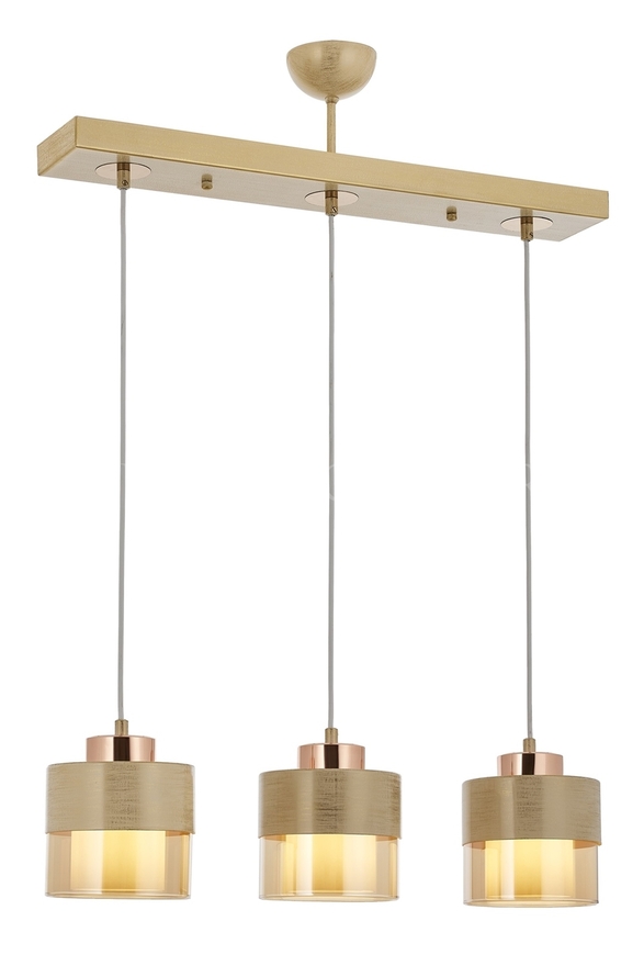 Luxury L-60193-3Y-KRM Krem Boyalı Modern Chandelier E27 Metal Cam 70x15cm - 1