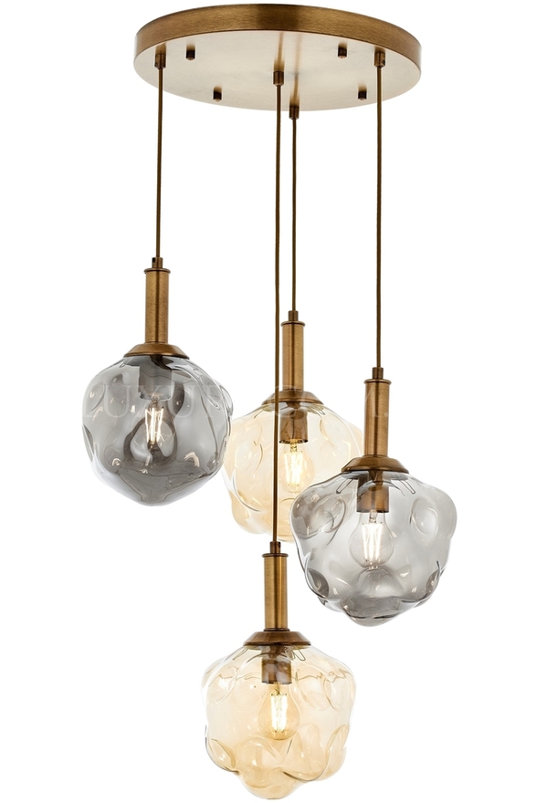 Luxury L-60210-4ET Eskitme Kaplama Modern Chandelier E27 Metal Cam 40cm - 1