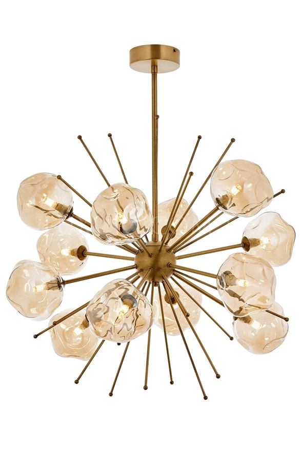 Luxury L-60212-13E Eskitme Kaplama Modern Chandelier G9 Metal Cam 70cm - 1