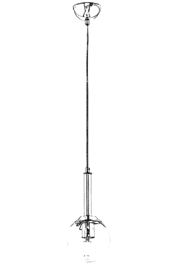 Luxury L-60216-1K Krom Kaplama Modern Chandelier E27 Metal Cam 15cm - 3