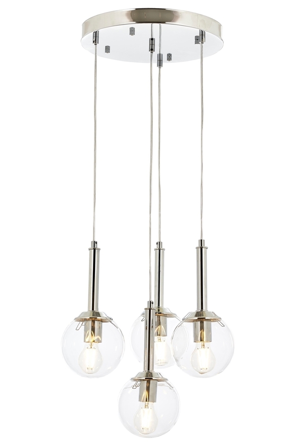 Luxury L-60216-4KT Krom Kaplama Modern Chandelier E27 Metal Cam 40cm - 1