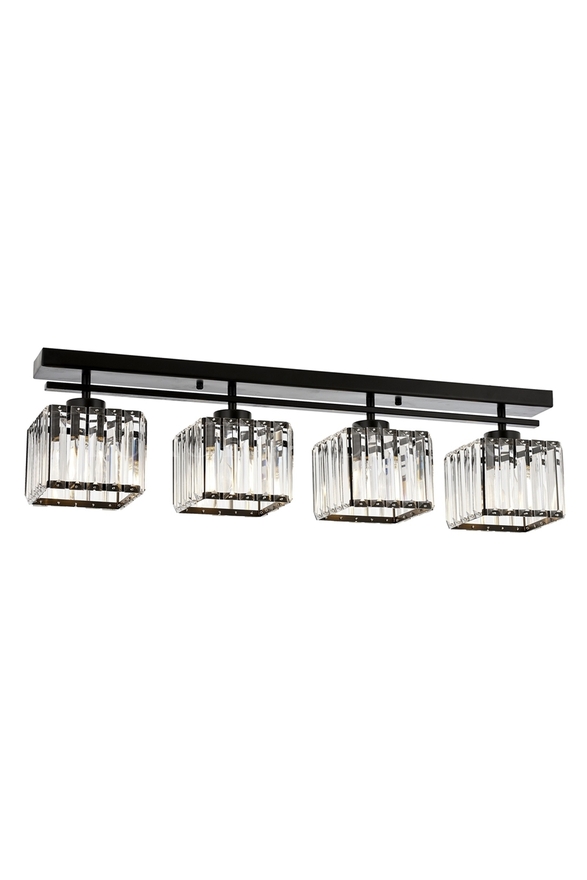 Luxury L-60230-4Y-BSY Black Boyalı Modern Chandelier E27 Metal Kristal 80x15cm - 1