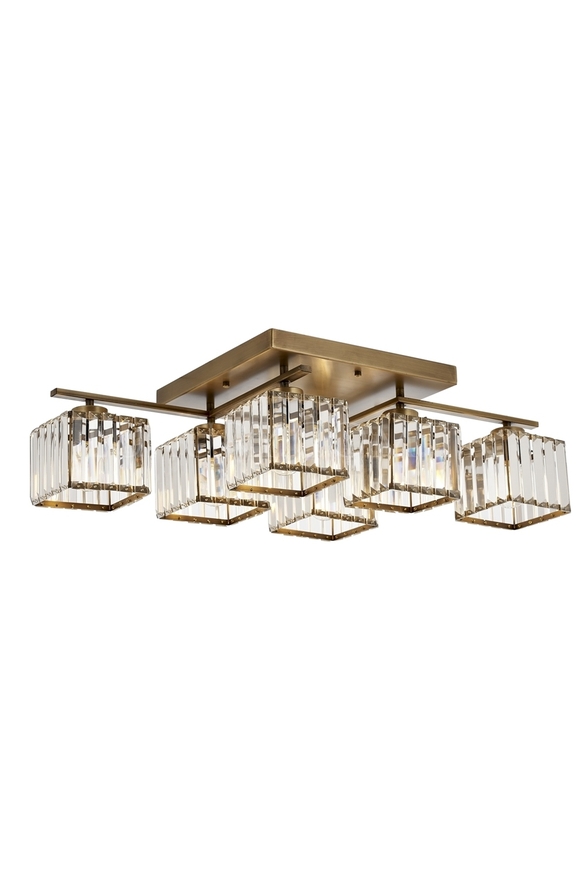 Luxury L-60230-6E Eskitme Kaplama Modern Chandelier E27 Metal Kristal 80x40cm - 1