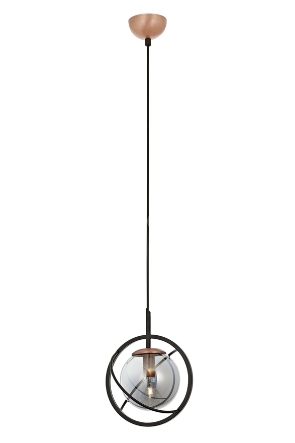 Luxury L-60291-1BSY Black Boyalı Modern Chandelier E14 Metal Cam 22cm - 1