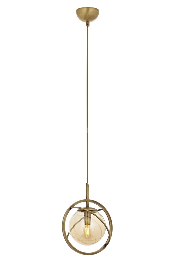 Luxury L-60291-1E Eskitme Kaplama Modern Chandelier E14 Metal Cam 22cm - 1