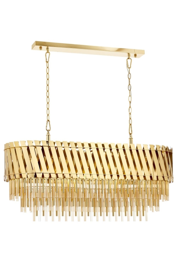 Luxury L-60354-120X40S Sarı Kaplama Modern Chandelier E27 Metal Paslanmaz 120x40cm - Luxury Avize ve Aydınlatma