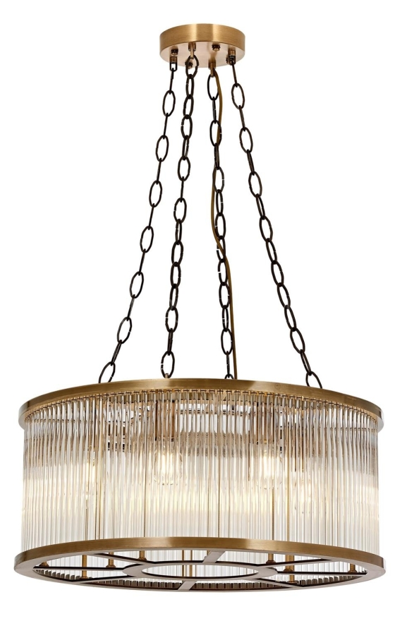 Luxury L-60355-E65 Eskitme Kaplama Modern Chandelier E27 Metal Cam 65cm - Luxury Avize ve Aydınlatma
