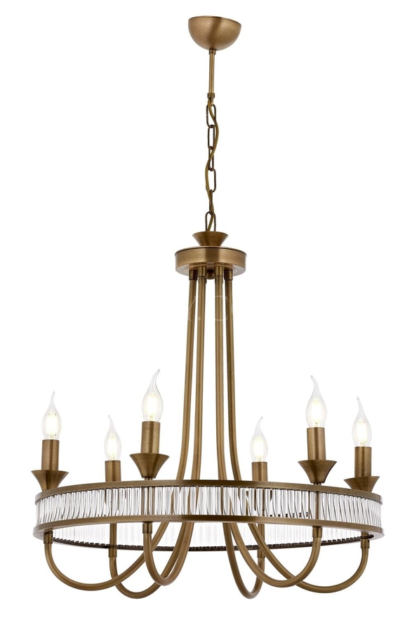 Luxury L-60378-6E Eskitme Kaplama Classic Chandelier E14 Metal Kristal 60cm - Luxury Avize ve Aydınlatma