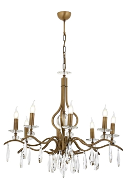 Luxury L-60394-8E Eskitme Kaplama Classic Chandelier E14 Metal Kristal 80cm - Luxury Avize ve Aydınlatma