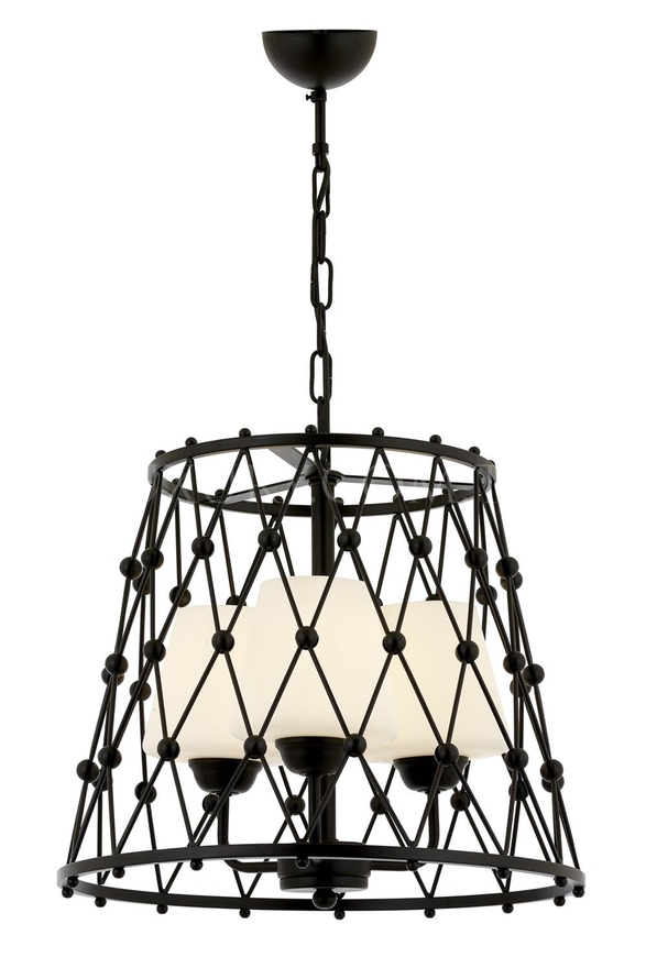 Luxury L-60396-3BSY Black Boyalı Modern Chandelier E27 Metal Cam 42cm - Luxury Avize ve Aydınlatma
