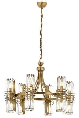 Luxury L-60398-6E Eskitme Kaplama Classic Chandelier E14 Metal Kristal 67cm