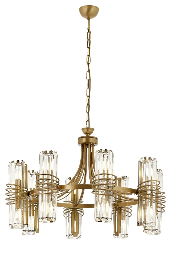 Luxury L-60398-8E Eskitme Kaplama Classic Chandelier E14 Metal Kristal 80cm - Luxury Avize ve Aydınlatma