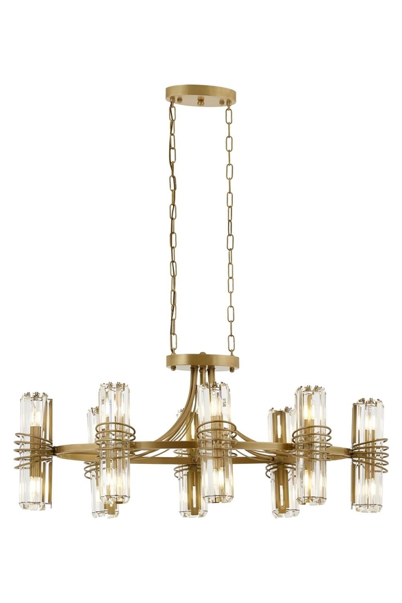 Luxury L-60398-8E-YM Eskitme Kaplama Classic Chandelier E14 Metal Kristal 100x60cm - Luxury Avize ve Aydınlatma