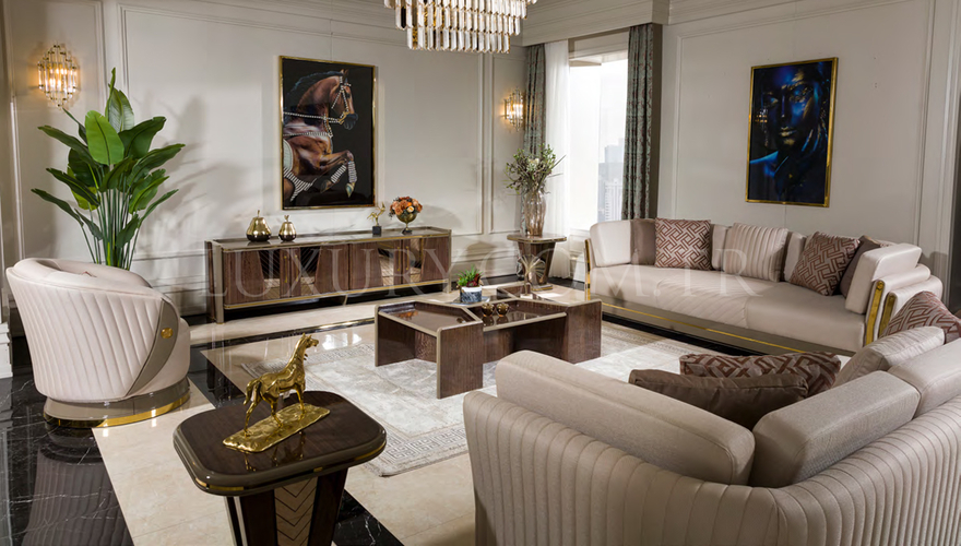 Luxury Manolo Modern Sofa Set - 2